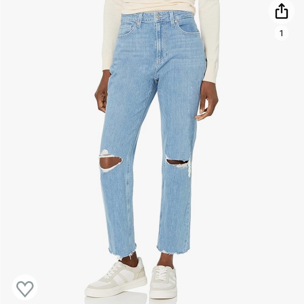 Paige Noelia High Rise Jeans in radical destructed with gusto hem